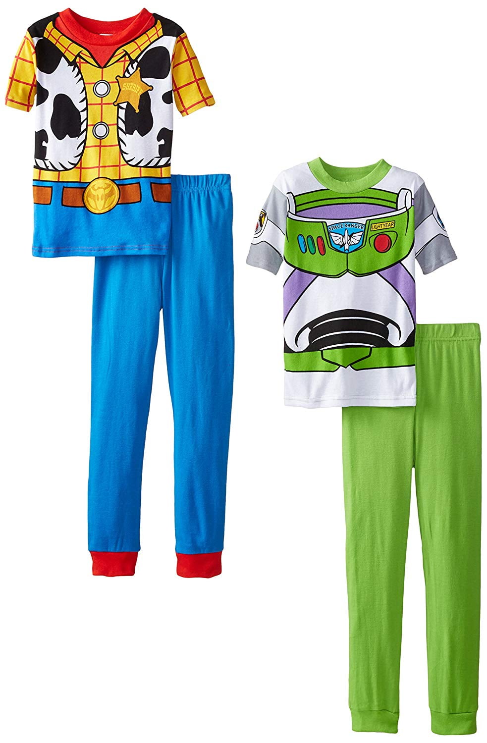 Buzz Lightyear Disney Toy Story 4 Boys Size L 10-12 Hooded Union Suit Pajamas 
