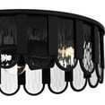 thumbnail image 5 of Quoizel Vera 3-Light Matte Black Flush Mount, 5 of 7