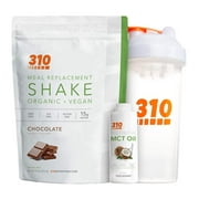 310 Nutrition Vegan Organic Meal Replacement Kit - Includes 2oz MCT, Shaker Cup, and 28 Serving Shake