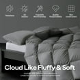 thumbnail image 5 of DOWNFORT Luxury Feathers Down Fiber Comforter Twin Size,High Fill Power All Season Duvet Insert, Ultra Soft Hotel Collection Comforter, Fluffy and Cozy 68 X 90" Grey, 5 of 10