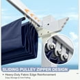 thumbnail image 4 of PURPLE LEAF 10' x 10' Outdoor Retractable Pergola Heavy-Duty Aluminum White Pergola with Sun Shade Canopy Patio Modern Shelter for Garden Porch Yard Deck Beach Grape Trellis, Navy Blue, 4 of 10
