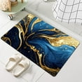 thumbnail image 5 of Earth Bath Mat,Blue and Gold Marble Texture Non-Slip Volume Super Absorbent Fast Drying for Bathroom Kitchen Door mat,Eco-Friendly Easy to Clean 16×24Inch (40 * 60cm), 5 of 6