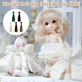 thumbnail image 2 of HONMEET 4pcs Colored Straight Synthetic Doll Wigs - Replacement Hair for Dolls and Crafts, and Easy to Style, 2 of 7