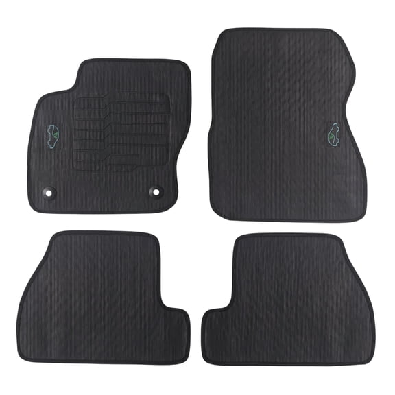 All Weather Rubber Floor Mats For 2012 to 2018 Ford Focus with Safety Locks - Front and Rear - Black - ecoMats