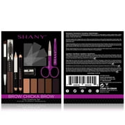 SHANY Brow Chicka Brow Eyebrow Set - 17 Piece Eyebrow Makeup Kit with Brow Powder, Brow Gel, Dual Ended Pencils, Stencils, Scissors, and Tweezers - All Hair Colors