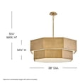 thumbnail image 6 of 46995HB Hinkley Lighting Facet - 60W 12 LED Medium Convertible Chandelier-14.75 Inch Tall and 38 Inch Wide-Heritage Brass Finish, 6 of 10