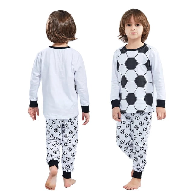 Pijamas para niños pequeños niños fútbol baloncesto béisbol ropa de dormir conjunto infantil Halloween carnaval deporte ropa de dormir