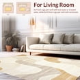 thumbnail image 2 of ODIKA 4'x6' Machine Washable Non-Slip Area Rug, Abstract Waves Oval High Traffic Rug, Beige, 157684, 2 of 7