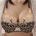 thumbnail image 2 of Sujetador de encaje sexy con copa bordada, sujetador grande, ropa interior para mujer gorda, sujetador ajustable, 2 of 5
