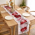 thumbnail image 3 of Love Heart Valentine's Table Runner - 48 Inch Long Eucalyptus Botanical Red Pink Ombre Cotton and Linen Blended Dress Scarves Farmhouse Table Runner for Kitchen Dining, Coffee Table, 13" x 48", 3 of 8