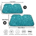 thumbnail image 3 of Car Windshield Sunshade Turquoise Glitter Pattern, Foldable Reflective Sun Visor,UV Protection Heat Blocker Sunshade,Car cooling accessory, 3 of 7