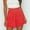 Red, variant on Fesfesfes Women Skirt Floral High Waist Mini Skirt Chiffon Zipper A-Line Short Skirt Plus Size $10