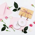 thumbnail image 3 of RV 4 rollos de cintas decorativas de raso, cintas de poliéstRV impresas a mano, utilizadas para envolvRV regalos, rosa y beige, cada rollo mide 22 m de largo, 3 of 5