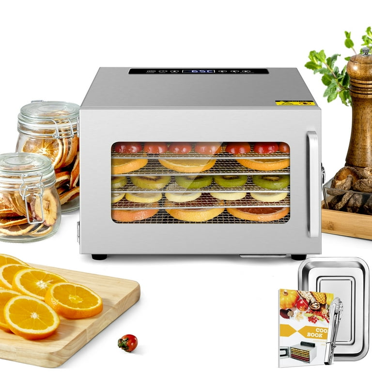 400W 6-Layer Stainless Steel Fruits Vegetable Dehydrator Jerky