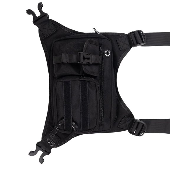 Adjustable Crossbody Chest Pack For Hiking Travel Multi Compartment Storage Strong Tearproof Construction Comfortable Design
