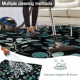 thumbnail image 5 of Teal Black Botanical Outdoor Rug 4x6 Ft - Reversible Patio Rug Outdoor Camping Rugs, Spring Eucalyptus Leaves Sprigs Washable Indoor Outdoor Area Rugs, Non-Slip Outdoor Carpet Runner for Deck/Porch, 5 of 8