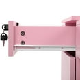 thumbnail image 6 of Spaco Stand Barber Station with 3-Tier Shelf and Drawer, Hair Styling Equipment with Glass Door, Dryer Tool Holders, Salon Spa Beauty Table Furniture, Pink, 6 of 17