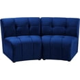 thumbnail image 1 of Meridian Furniture Limitless Navy Velvet Modular Loveseat, 1 of 10