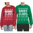 thumbnail image 4 of Mommy Claus and Daddy Claus His/Her Couples/ Best Friends Matching Couples Crewneck Sweater, 4 of 6