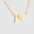 thumbnail image 1 of Collar con colgante de alfabeto inglés Love 26 para mujer, cadena de clavícula de acero inoxidable personalizada y de moda, 1 of 6