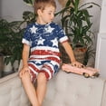 thumbnail image 4 of Balery USA Colors Stripes1 Conjunto de Pijama Infantil de Manga Corta con Estampado – Ropa de Dormir de Algodón Suave-Medium, 4 of 6