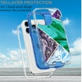 thumbnail image 5 of Casetego for iPhone 14 Pro Max Case,Shiny Bling Marble Full Body Protective Support Wireless Charing Bumper Rugged Anti-Scratch Hybrid Rubber Case Cover,Purple Green, 5 of 6