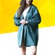 thumbnail image 5 of Poncho impermeable largo, reutilizable y grueso, de color verde oscuro, con mangas elásticas, impermeable para exteriores, con capucha, resistente al viento, para escalada, viajes y adultos., 5 of 7