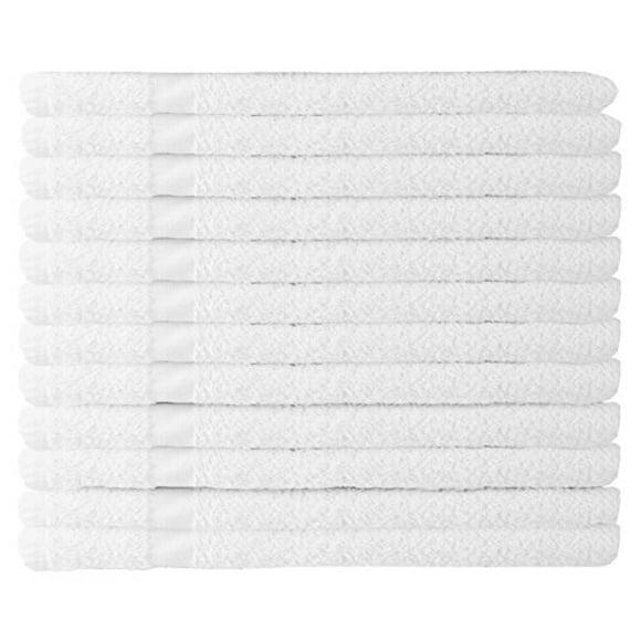 Personal Touch White Basic Cotton Hand Towels, 12-Pack