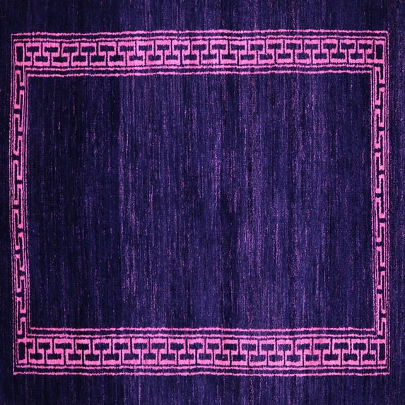Ahgly Company Indoor Square Abstract Pink Modern Area Rugs, 6' Square