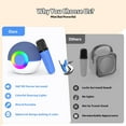 thumbnail image 7 of EASY Karaoke Microphone Machine Toys for Kids Adults, Mini Portable Bluetooth Speaker with 2 Wireless Mics, Christmas Birthday Gifts for Boys Girls Ages 3 4 5 6 7 8 9 10 11 12+Year Old Purple, 7 of 7