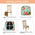 thumbnail image 4 of Pioneer Flower Seat Covers for Dining Room Chairs Set Of 6,Stretch Printed Washable Chair Seat Cover with Elastic Ties and Button,Removable Waterproof Couch Cushion Covers, 4 of 6