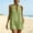 Green, variant on Women's Solid Sleeveless Halter Collar Relaxed Wide Leg Hemp Blend Beach Vacation Jumpsuit Sky Blue XXL(XXL)