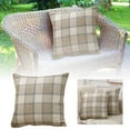 thumbnail image 2 of Outdoor Waterproof Pillow Covers 20x20 Inch Square Decorative Throw Cushion Cases for Patio Balcony Tent Sofa Polyester Solid Farmhouse Style Accent Pillows, 2 of 4