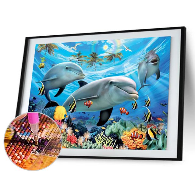 Cuadros Decorativos 5D bricolaje completo taladro diamante pintura animales Cruz puntada mosaico Kit (01) Ehuebsd embutido en tela