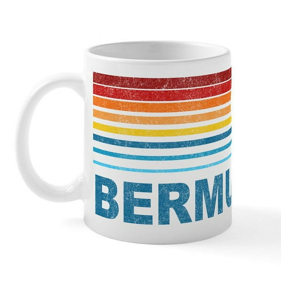 CafePress - Palm Tree Bermuda Mug - 11 oz Ceramic Mug - Novelty Coffee Tea Cup