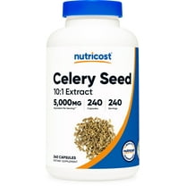 Nutricost Celery Seed Capsules 5,000mg Per Serving, 240 Capsules - GMO-Free, Gluten-Free