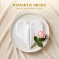 thumbnail image 3 of 12-Pack Cloth Napkins, Cotton Washable and Reusable - Ideal for Restaurant, Weddings, Events, Parties, Dining Table White 17x17inch, 3 of 6