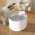 thumbnail image 3 of Automatic Cat Water Fountain, Water Dispenser, Night Light USB Quiet 3L Drinking Fountain for Kitten, Pet Supplies White, 3 of 7