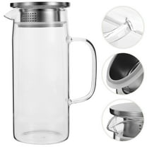 ROSENICE 1Pack Glass Pitcher for Water and Beverage Simple Design Borosilicate Glass with Lid