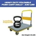 thumbnail image 2 of Heavy Duty Push Cart Foldable Dolly, 330 lb Weight Capacity, Moving Platform Hand Truck, Foldable for Easy Storage and 360 Degree Swivel Wheels, 2 of 7