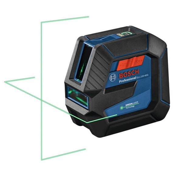 Restored Bosch GLL100-40G-RT Green-Beam Self-Leveling Cross-Line Laser (Refurbished)