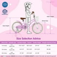thumbnail image 3 of Gymax 18'' Kids Bicycle Children's Training Bicycle w/ Removable Training Wheels & Basket Purple, 3 of 9