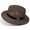 Coffee, variant on Women's French Vintage Hollow Woven Flat Top Straw Hat with Belt Band, Wide Brim UV Protection Sun Hat for Summer Beach Vacation Outdoor Travel