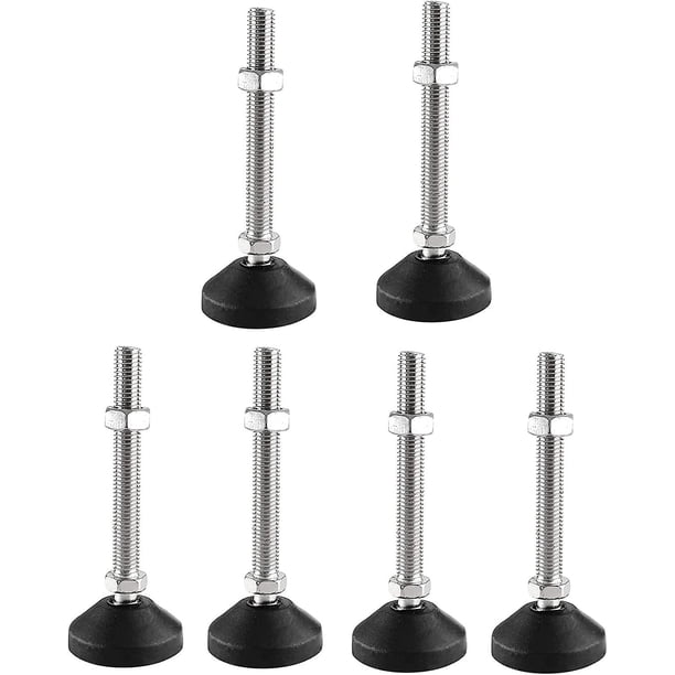 Set Of 6 M10 X 80mm Adjustable Legs Adjustable Feet Furniture Leg Can Wear Adjustable Feet Adjustable Screws Adjustable Feet Max Tilt 20(6pcs M10 X 80