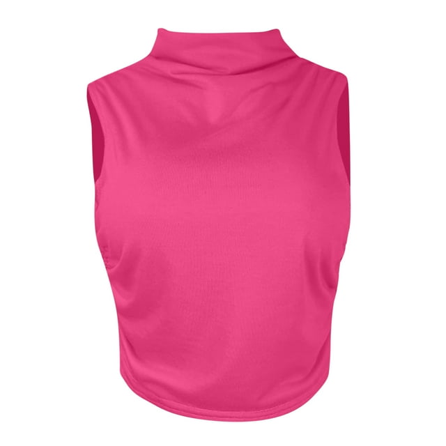 Birdeem Mode Femmes Sans Manches T-Shirt Uni Blouse Chemises Gilet Court Ajusté Hauts