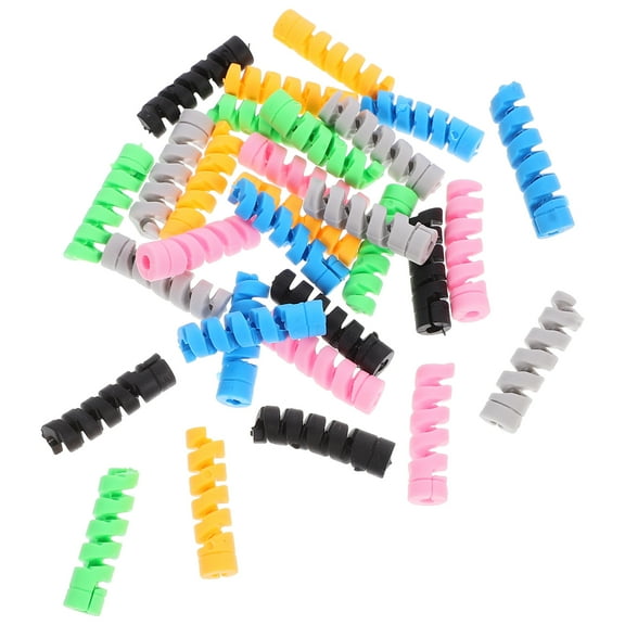 FRCOLOR 30pcs Charger Cable Saver Flexible Cable Cord Protector Silicone Cable Wire Protector