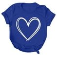 thumbnail image 3 of zbxnLI Valentine's Day Shirts for Women's Graphic Top Crew Neck Short Sleeve T Shirt Ladies Casual Basic Tee, 3 of 4