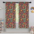 thumbnail image 5 of Blackout Kids Curtains,Colorful Dinosaurs Abstract Shapes Pattern Childrens Insulated Curtains Set Of 2,Bedroom Essentials,Toddler Room Decor 42"x63", 5 of 5