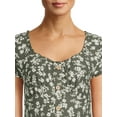 thumbnail image 4 of No Boundaries Juniors' Floral Button Front Top, 4 of 5