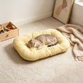 thumbnail image 6 of Soft Plush Pet Bed Mat for Dogs Cats Cozy Sleeping Pad Breathable Crate Kennel Cushion Small Medium Large Indoor Floor Mat(Yellow-S), 6 of 6